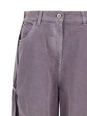 The Attico Purple Cotton Cargo Pants