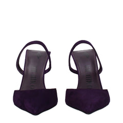 The Attico Purple Leather Stiletto Heels Sandals - Sandals