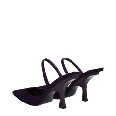The Attico Purple Leather Stiletto Heels Sandals - Sandals