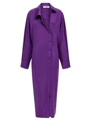 The Attico Purple Rayon Midi Dress