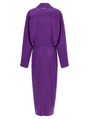 The Attico Purple Rayon Midi Dress