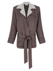 The Attico Purple Viscose Blazer - IT36 | S