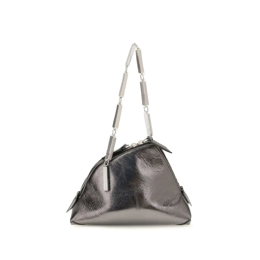 The Attico Silver Calf Leather Bos Taurus Handbag