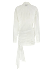 The Attico White Cotton Short Dress