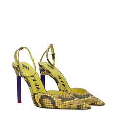 The Attico Yellow Leather High Heel Pumps