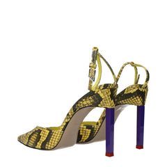 The Attico Yellow Leather High Heel Pumps - EU37/US7