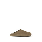 The Row Beige Calf Leather Bos Taurus Mules - EU41/US11