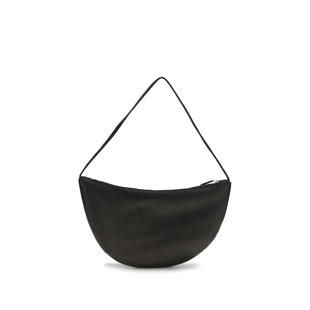 The Row Black Calf Leather Bos Taurus Shoulder Bag