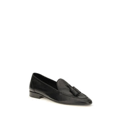 The Row Black Calf Leather Bos Taurus Slip-On Loafers - EU36/US6