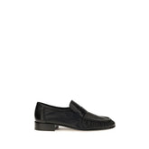 The Row Black Calf Leather Bos Taurus Slip-On Loafers - EU37/US7