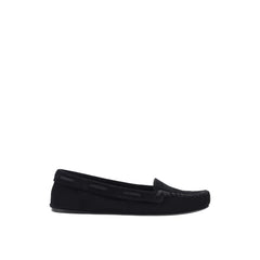 The Row Black Calfskin Moccassin