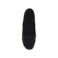 The Row Black Calfskin Moccassin