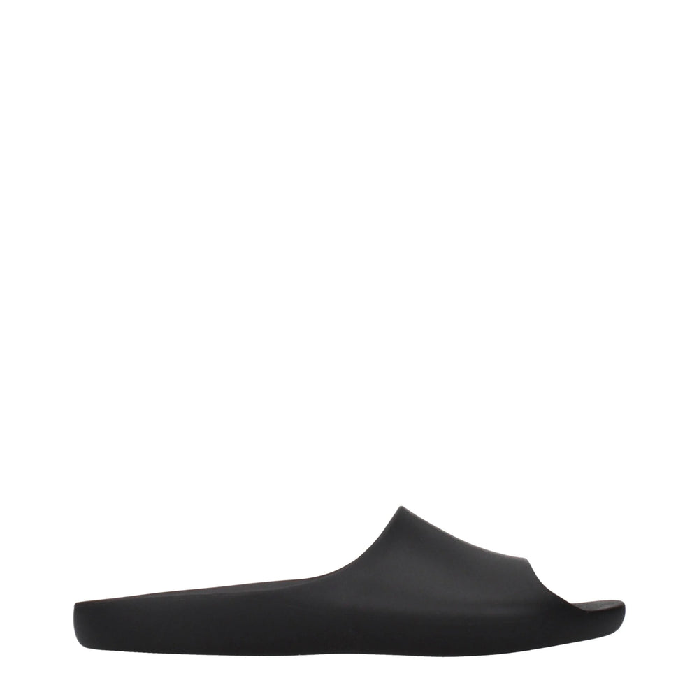 The Row Black Cotton Slippers