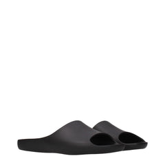 The Row Black Cotton Slippers