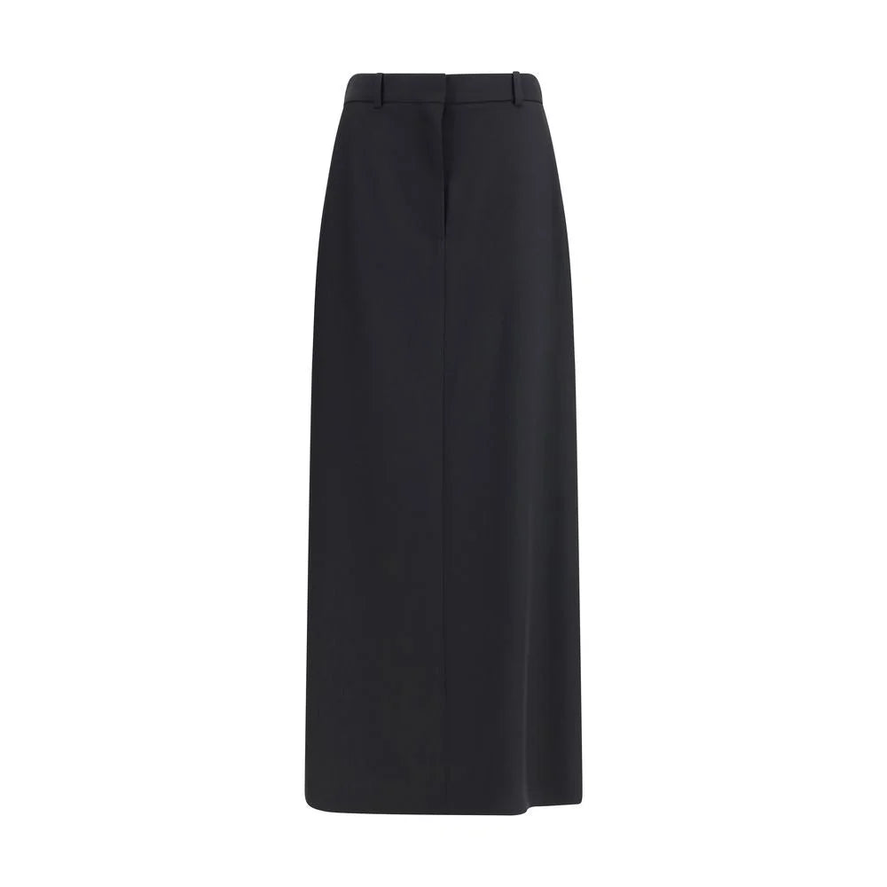 The Row Black Fleece Wool Long Skirt - 6