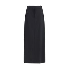 The Row Black Fleece Wool Long Skirt - 6