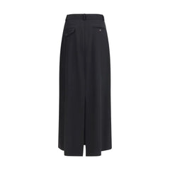 The Row Black Fleece Wool Long Skirt - 6