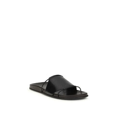The Row Black Lamb Ovis Aries Aries Sandals - EU37/US7