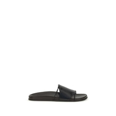 The Row Black Lamb Ovis Aries Aries Sandals - EU37/US7