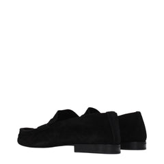 The Row Black Leather Slip-On Loafers - EU36/US6