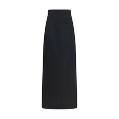 The Row Black Silk Long Skirt - 6