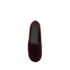 The Row Bordeaux Cotton Slip-On Loafers - EU38.5/US8.5