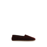 The Row Bordeaux Cotton Slip-On Loafers - EU38.5/US8.5