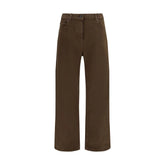 The Row Brown Cotton Straight-Leg Jeans - W25