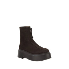The Row Brown Rubber Lace-Up Boots