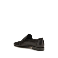 The Row Brown Suede Leather Slip-On Loafers - EU40/US10