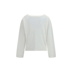 The Row White Cotton Long Sleeve T-Shirt - XS