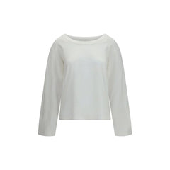 The Row White Cotton Long Sleeve T-Shirt - XS