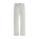 The Row White Cotton Straight-Leg Jeans