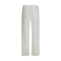 The Row White Cotton Straight-Leg Jeans