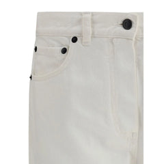 The Row White Cotton Straight-Leg Jeans - W25