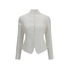 The Row White Linen Jacket - 8