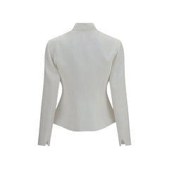 The Row White Linen Jacket - 8