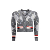 Thom Browne Argyle V-Neck Cardigan - IT42 | L - Cardigans