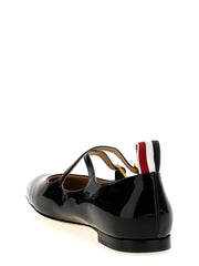 Thom Browne Black Lamb Leather Ballet Flats