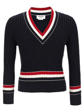 Thom Browne Blue Cotton Cardigan