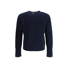 Thom Browne Blue Cotton Cardigan