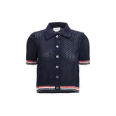 Thom Browne Blue Cotton Cardigan - IT42 | L