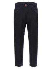 Thom Browne Blue Cotton Casual Pants