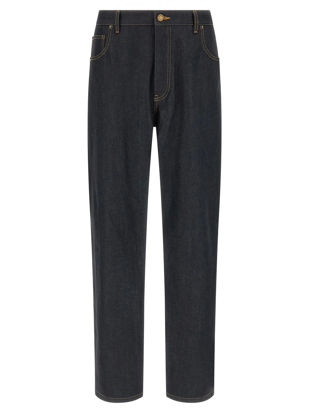 Thom Browne Blue Cotton High-Waisted Jean