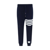 Thom Browne Blue Cotton Joggers (Workout Pants) - 5