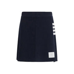 Thom Browne Blue Cotton Mini Skirt
