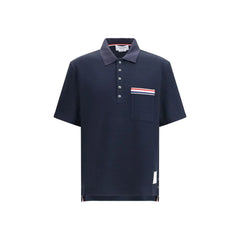Polo z niebieskiej bawełny Thom Browne - 1