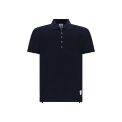 Thom Browne Blue Cotton Polo Shirt - 2