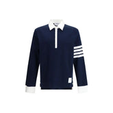 Thom Browne Blue Cotton Polo Shirt - 2