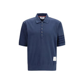 Thom Browne sinine puuvillane polo särk